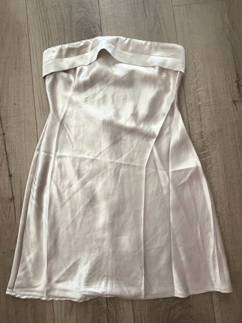 Altar'd State Strapless Satin Dress: size large